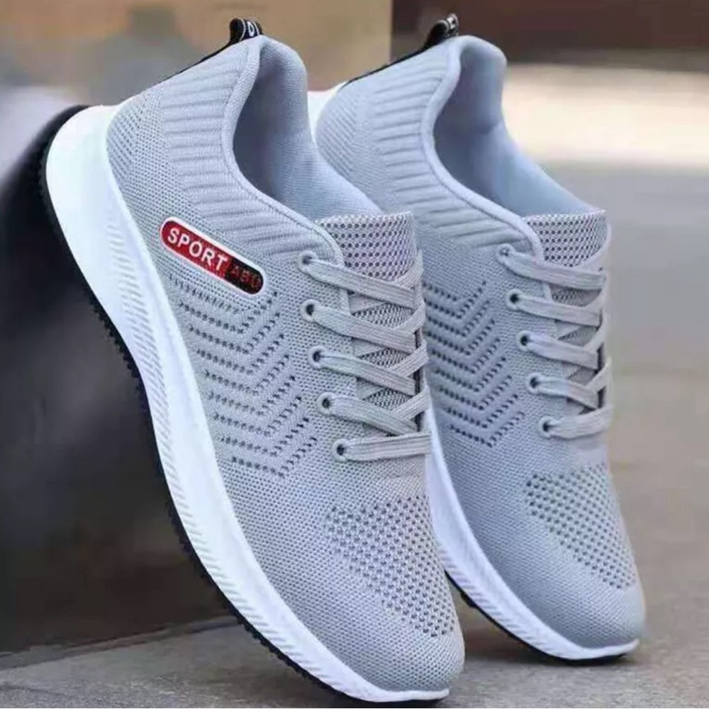 Mens Walking Shoe Lace Up Sneakers Outdoor Non Slip Lightweight Trainers Fashion